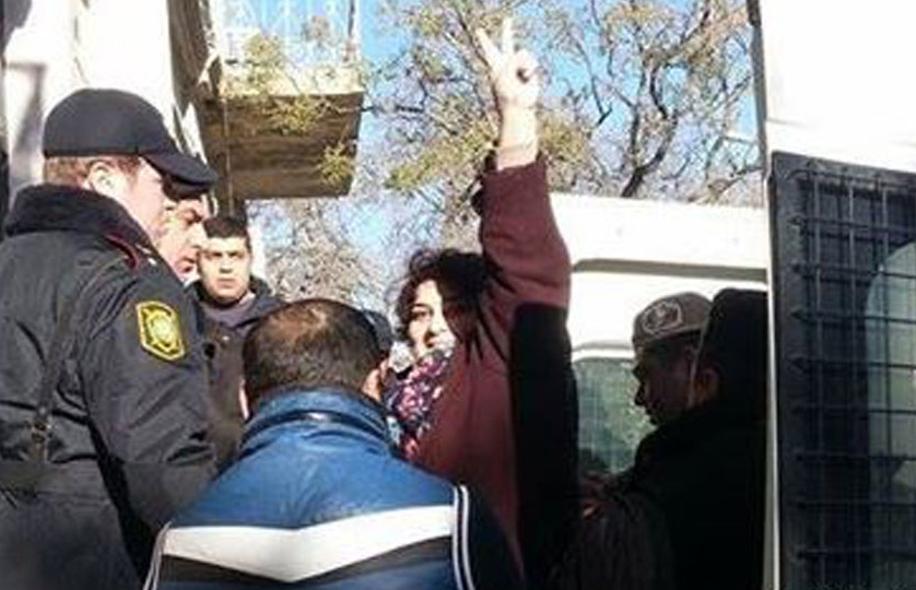 Khadija Ismayil nel giorno dell'arresto