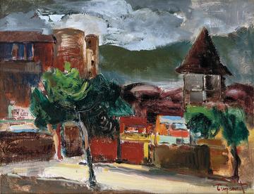 J. Bijelić, Paesaggio bosnico, 1934. (Galerija Matice srpske)