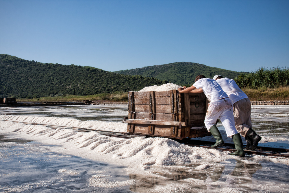 Lavoratori in una salina in Croazia - © Mariocigic/Shutterstock