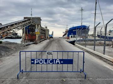 Il molo di attracco del porto di Shëngjin (foto G. Vale)