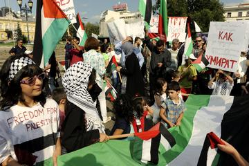Protesta palestinesi a Sofia