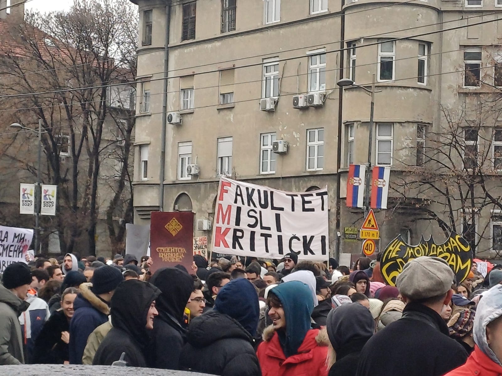 Proteste a Belgrado, gennaio 2025 (foto D. Nenadić)