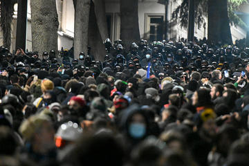 Tbilisi, forze antisommossa - foto O.J. Krikorian