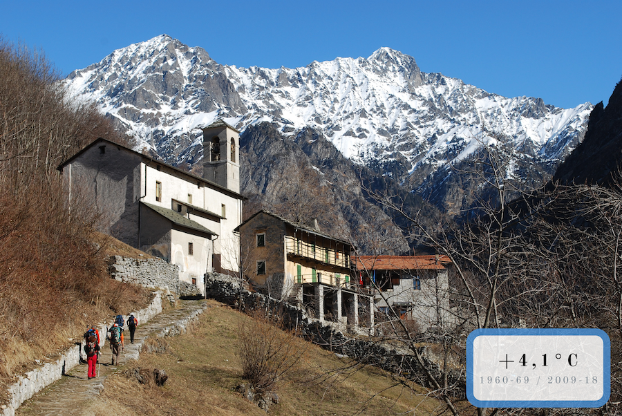 villaggio di montagna e cime innevate villaggio di montagna e cime innevate